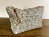 Basketweave Makeup Bag