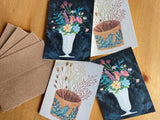 Painted Flower Card Set